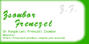 zsombor frenczel business card